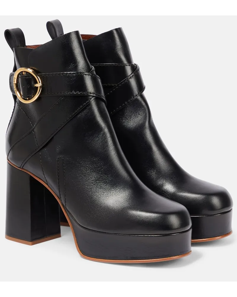 See by Chloé See By Chloe Ankle Boots Lyna aus Leder Schwarz