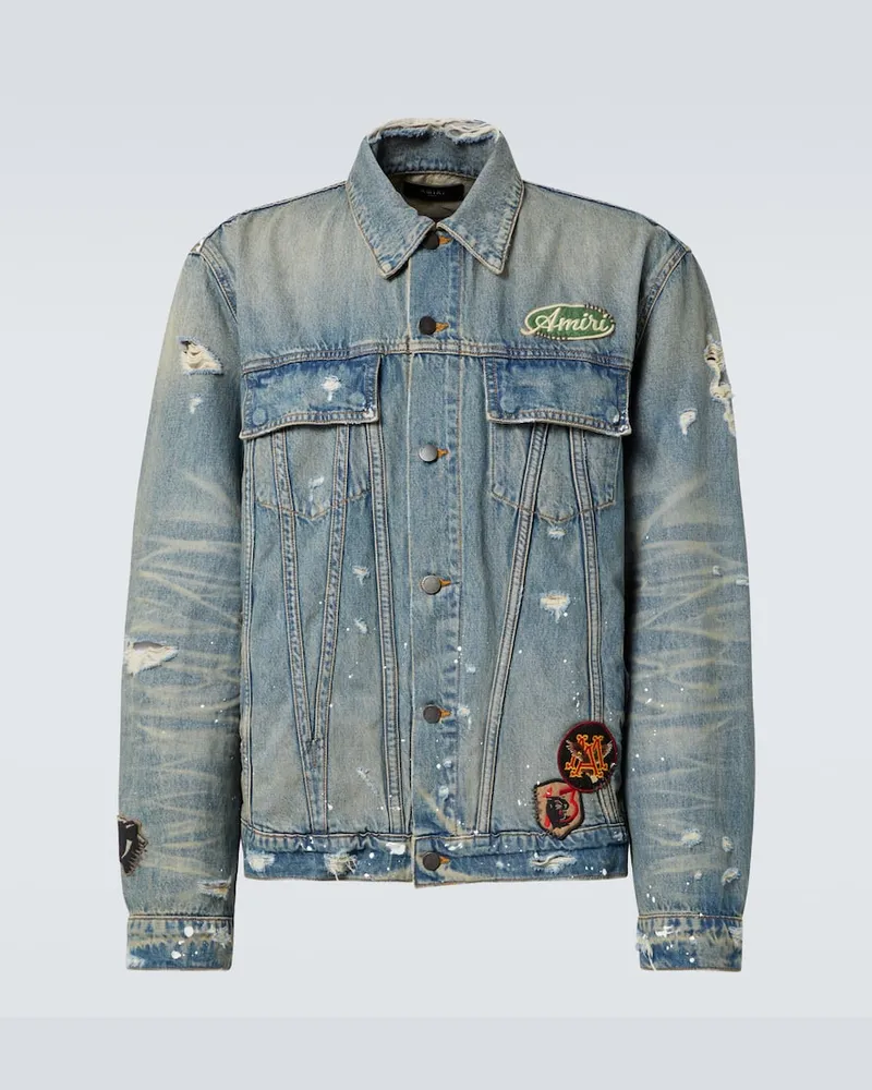 Amiri Jeansjacke Vintage Pegasus Blau
