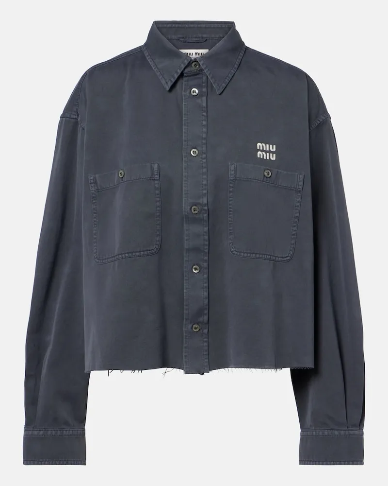 Miu Miu Jeanshemd Grau
