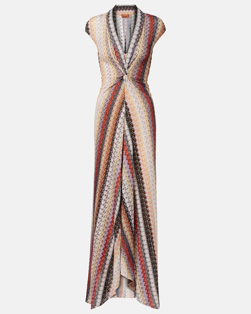 Missoni Maxikleid aus Strick Multicolor