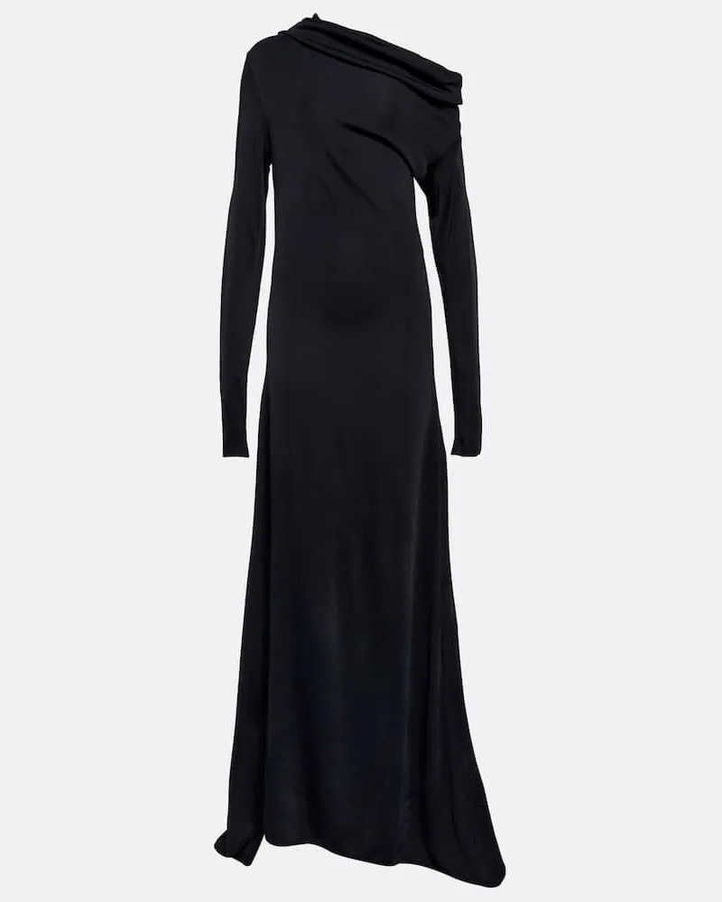 Ferragamo Robe aus Jersey Schwarz