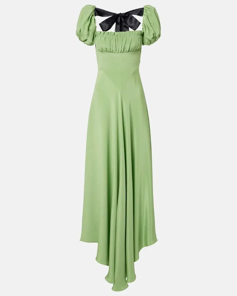 Rodarte Maxikleid aus Seiden-Crêpe Grün
