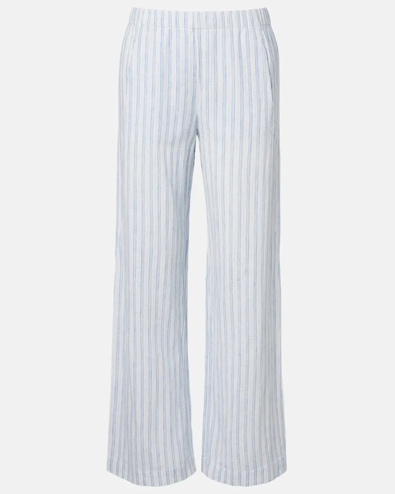 Velvet Weite Hose Evony aus Baumwolle und Leinen Blau