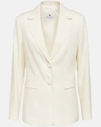 Etro Blazer aus Wolle Weiss