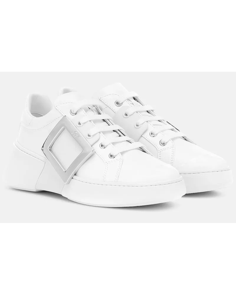 Roger Vivier Sneakers Viv' Skate aus Leder Weiss