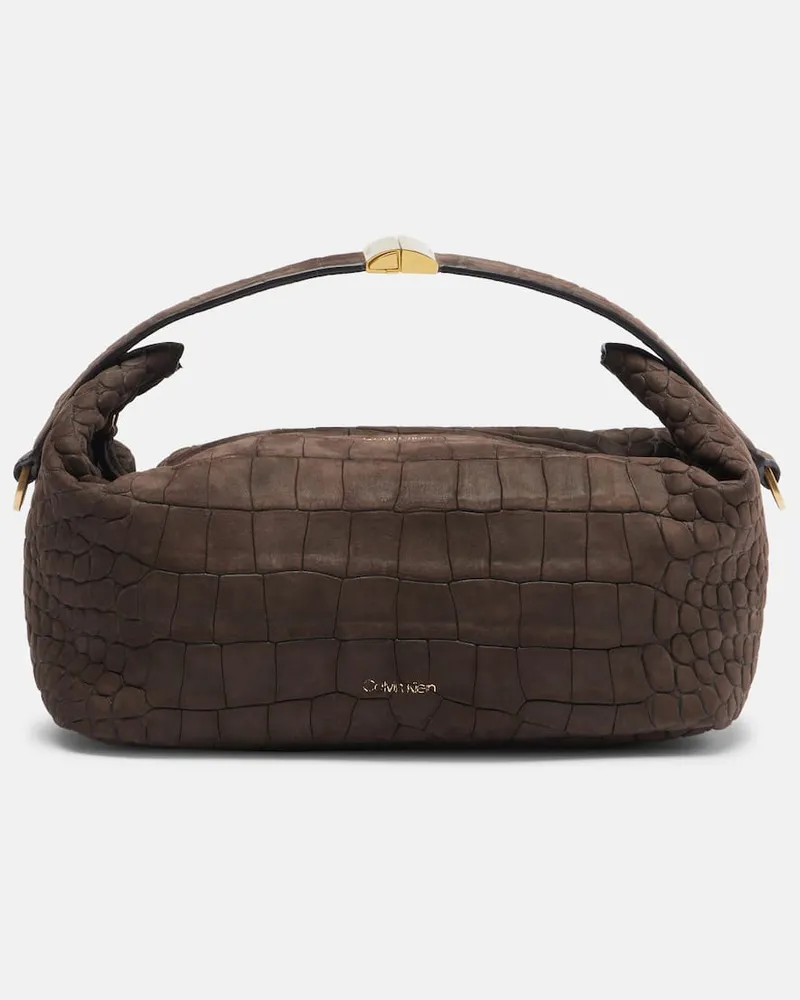 Calvin Klein Schultertasche Andy Small aus Leder Braun
