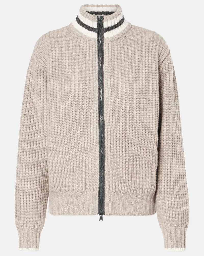 Brunello Cucinelli Cardigan aus Wolle Grau