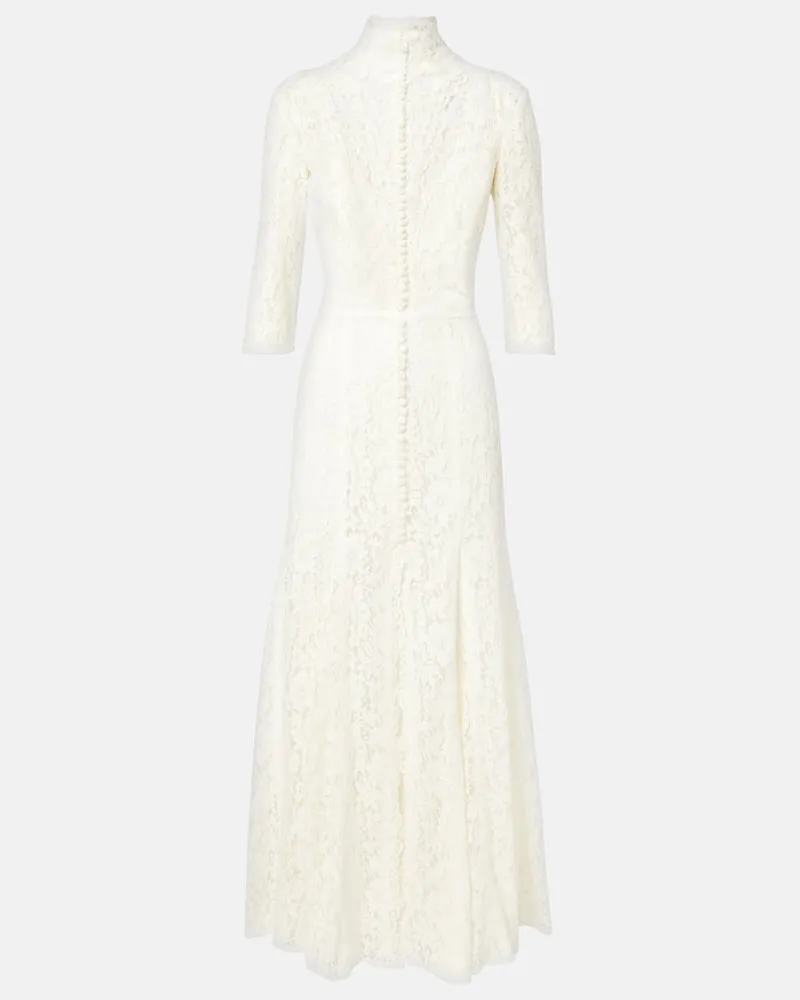 COSTARELLOS Robe aus Spitze Weiß