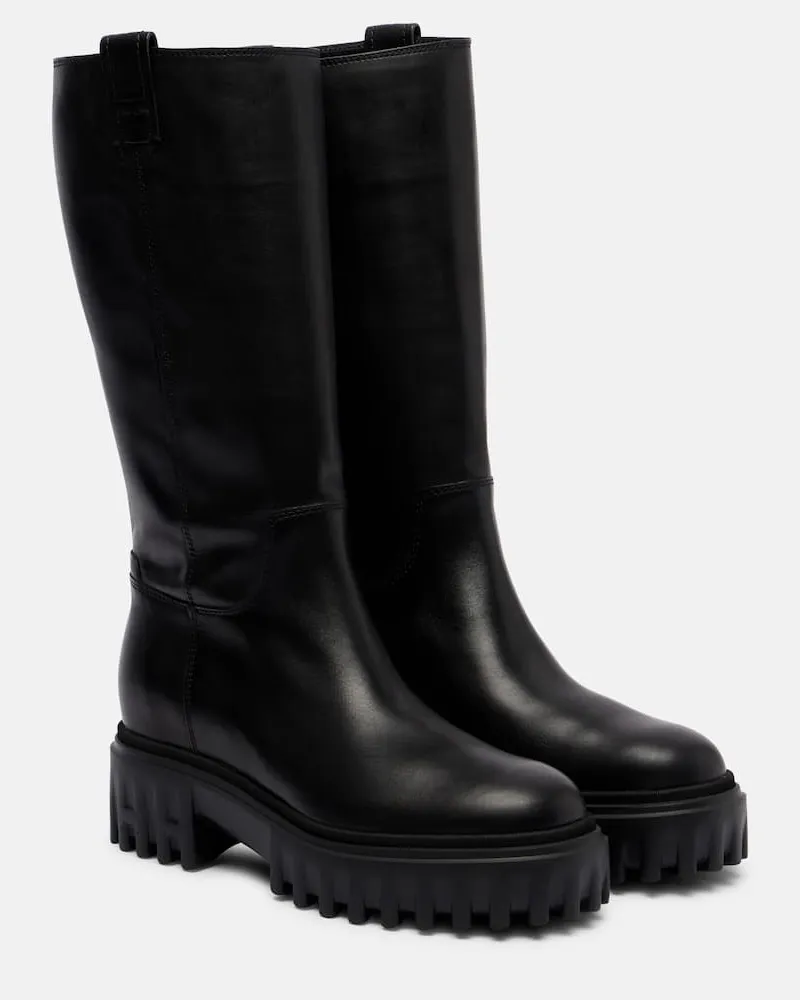 Hogan Stiefel H700 aus Leder Schwarz