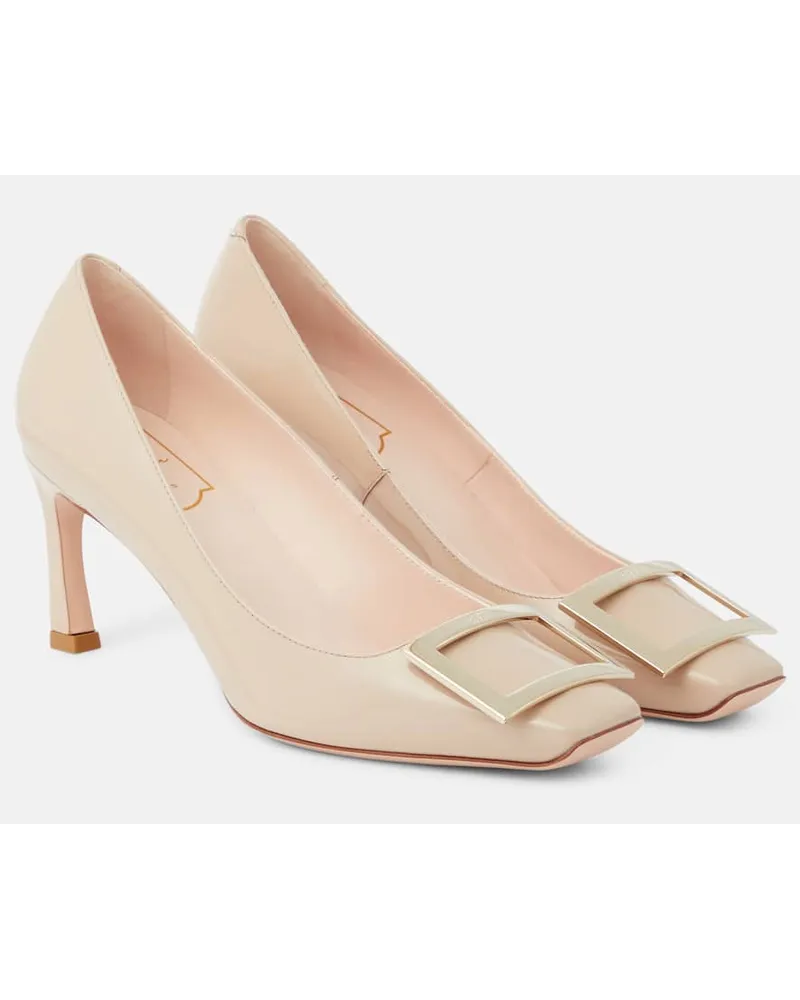 Roger Vivier Pumps Trompette 70 aus Lackleder Nude