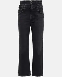 Citizens of humanity High-Rise Straight Jeans Sidney Schwarz