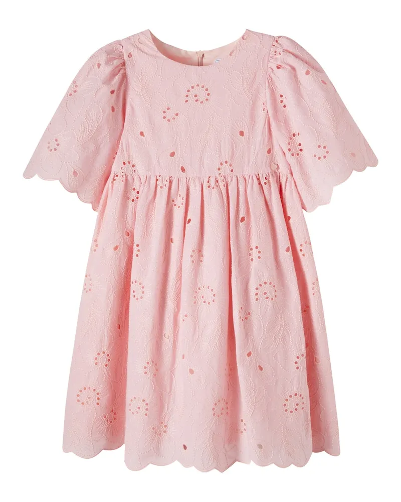 Tartine et Chocolat Besticktes Kleid Rosa