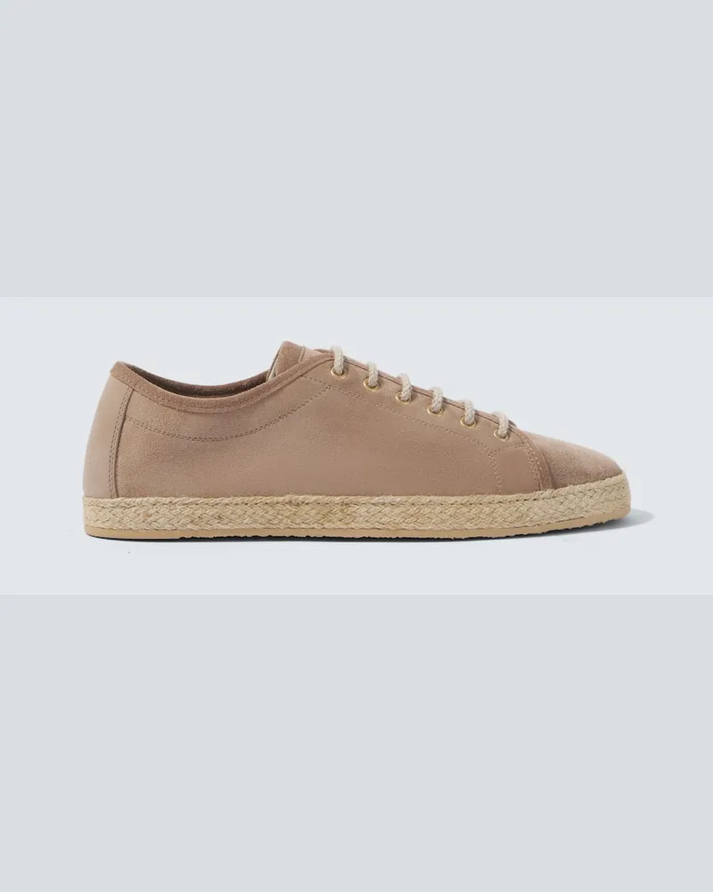 Brunello Cucinelli Espadrilles aus Veloursleder Braun