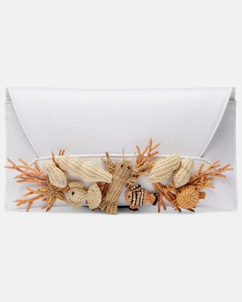 Aquazzura Clutch Marea Weiß