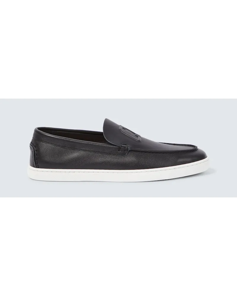 Christian Louboutin Slip-Ons Varsiboat aus Leder Schwarz