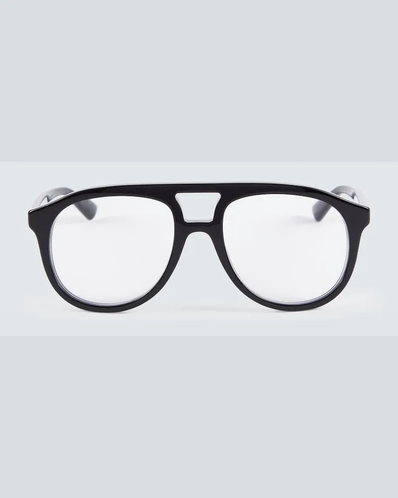 Gucci Aviator-Brille Schwarz