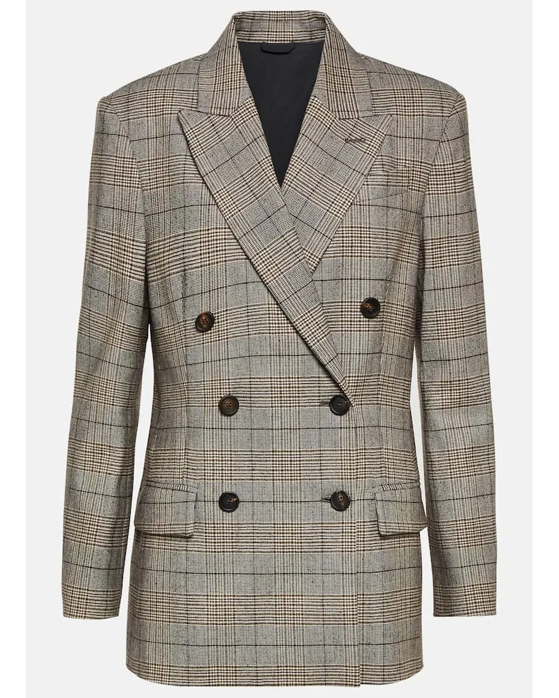 Brunello Cucinelli Blazer aus einem Wollgemisch Nude