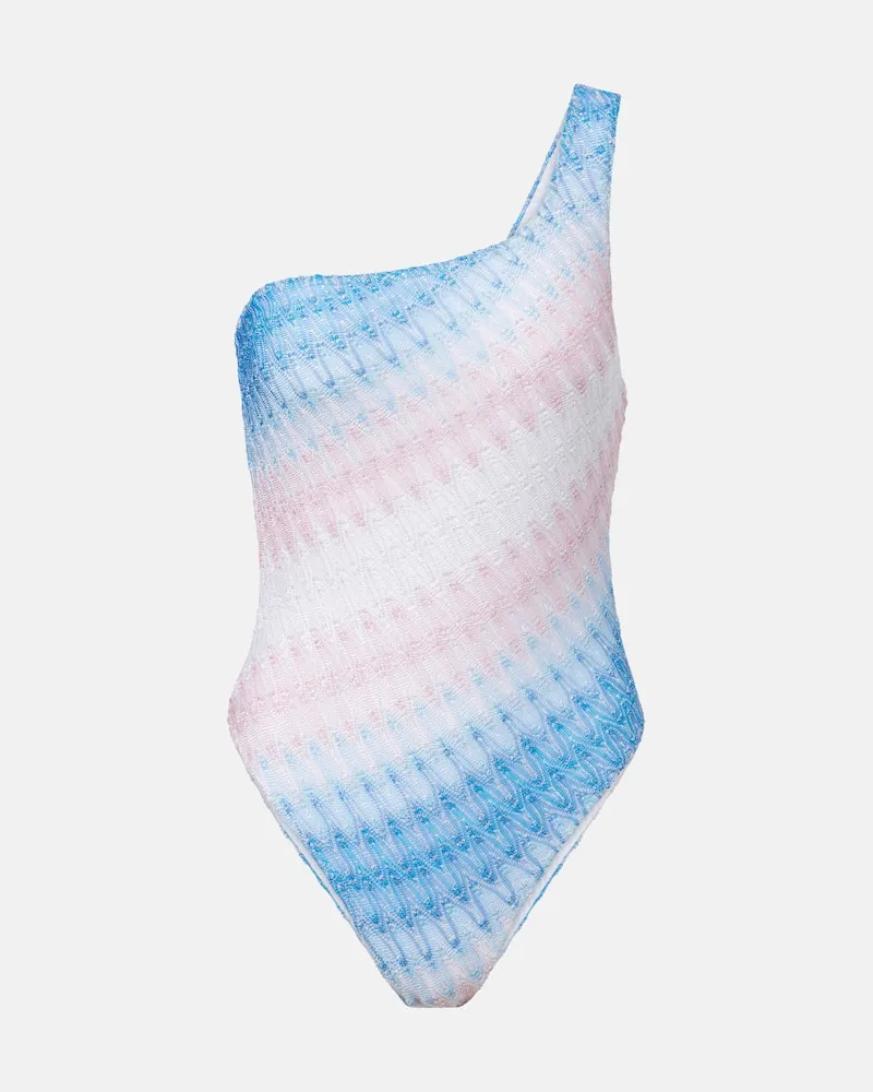 Missoni Badeanzug aus Häkelstrick Blau