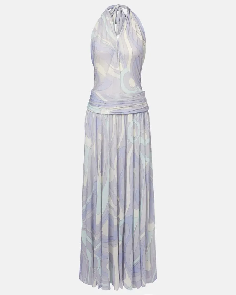 Emilio Pucci Robe Iride aus einem Wollgemisch Violett