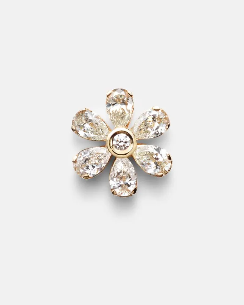 Sophie Bille Brahe Einzelner Ohrring Cosmos Diamant aus 18kt Gelbgold mit Diamanten Gold