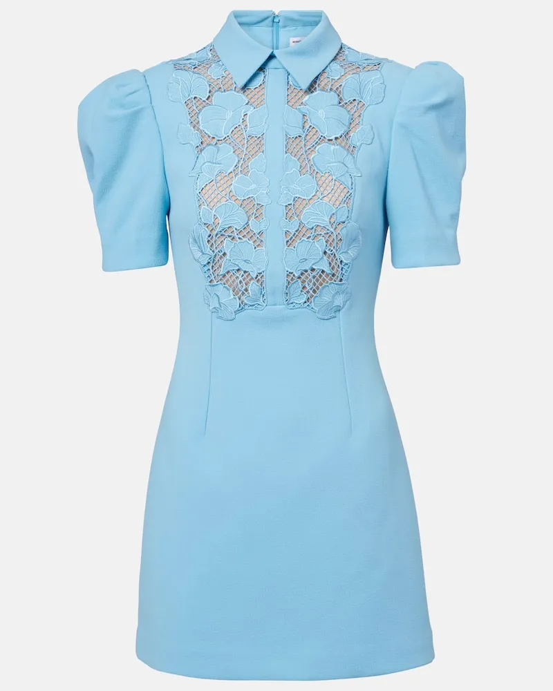 Rebecca Vallance Minikleid Skye aus Crêpe mit Spitze Blau