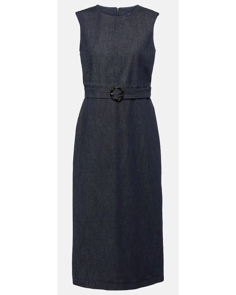 Max Mara Midikleid aus Denim Blau