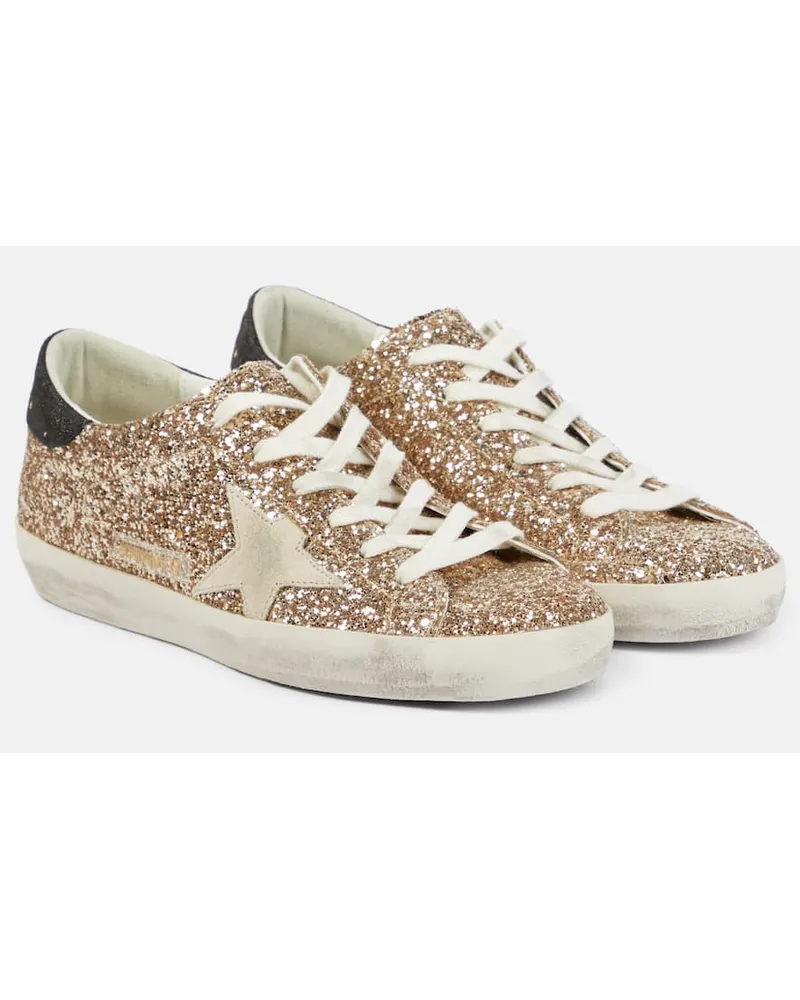 Golden Goose Sneakers Superstar mit Glitter Gold