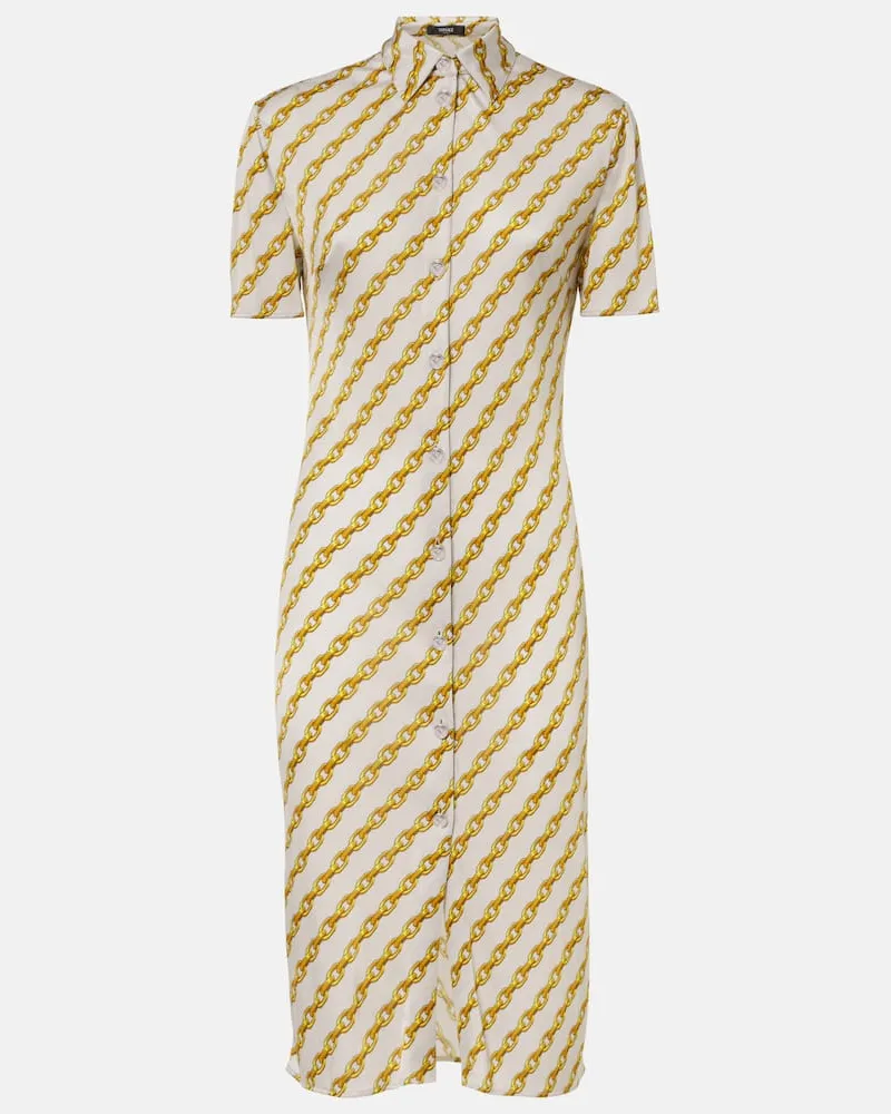Versace Hemdblusenkleid Versace Treasure aus Satin Weiß