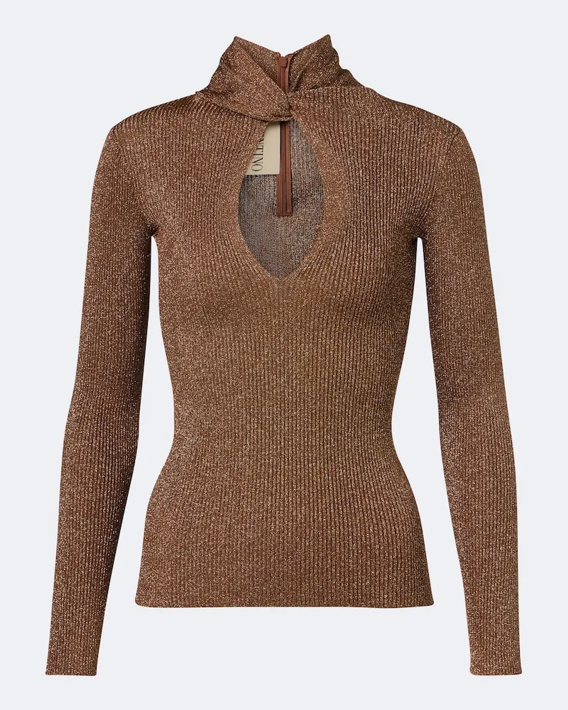 Valentino Garavani Pullover aus Lamé Gold
