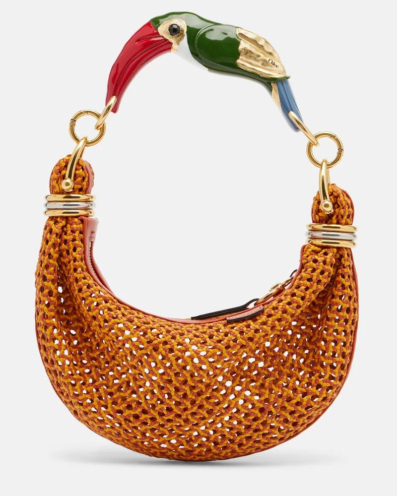 Chloé Chloé Henkeltasche Bracelet Small aus Leder Orange