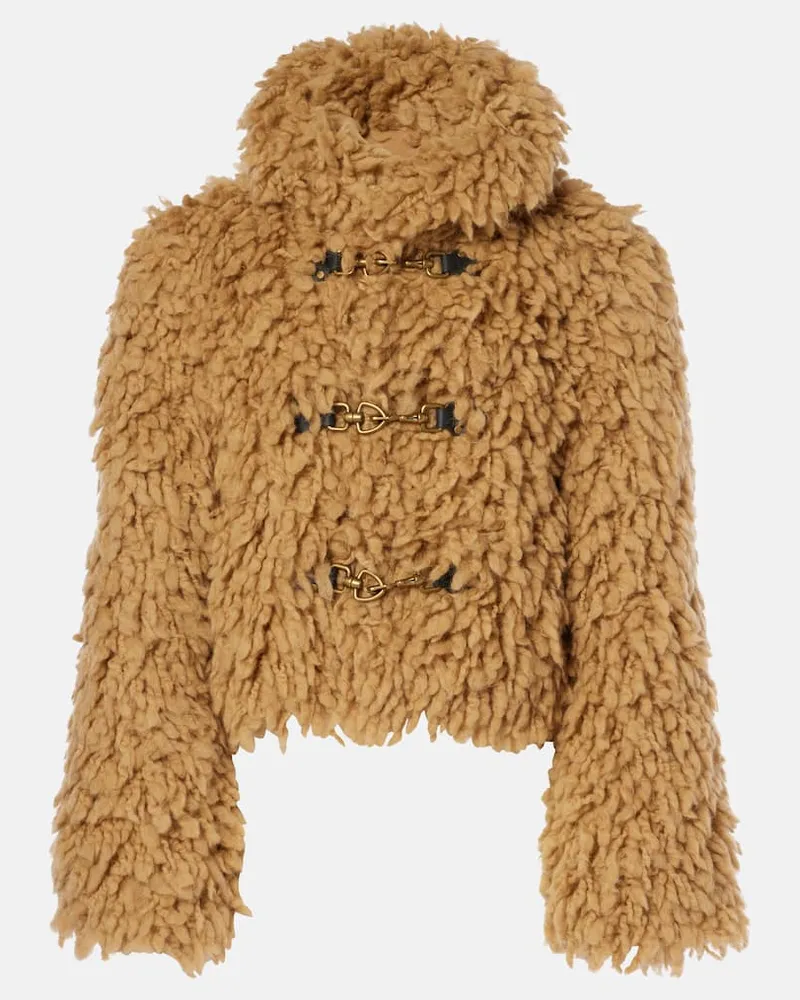 Burberry Jacke aus Faux Shearling Beige