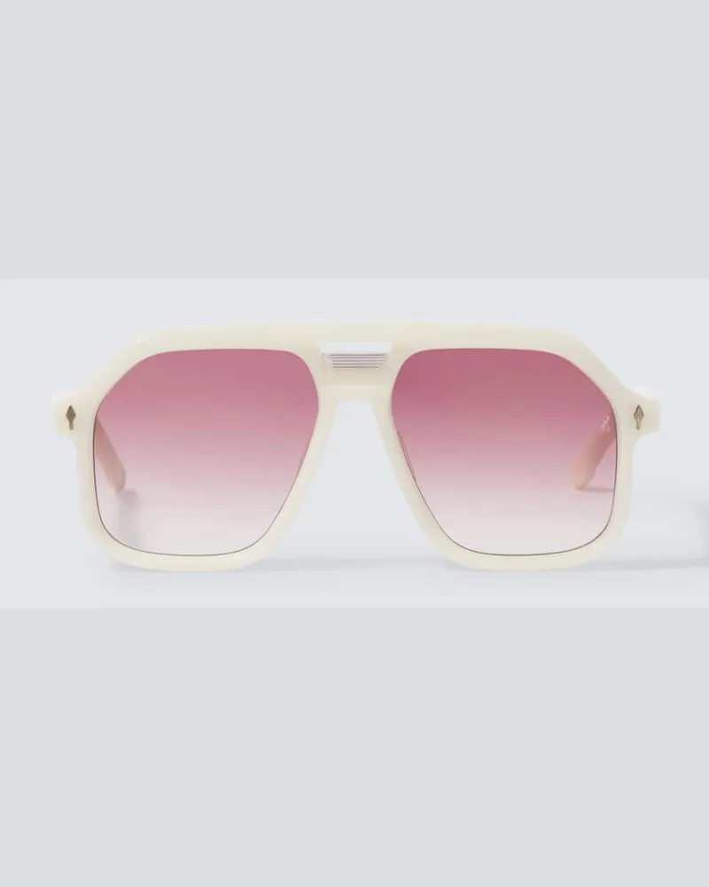 Jacques Marie Mage Aviator-Sonnenbrille Casius Weiß