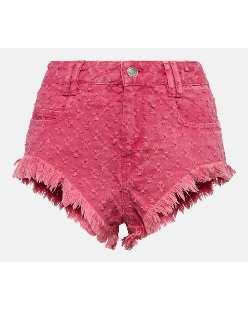 Isabel Marant High-Rise Shorts aus Denim Pink