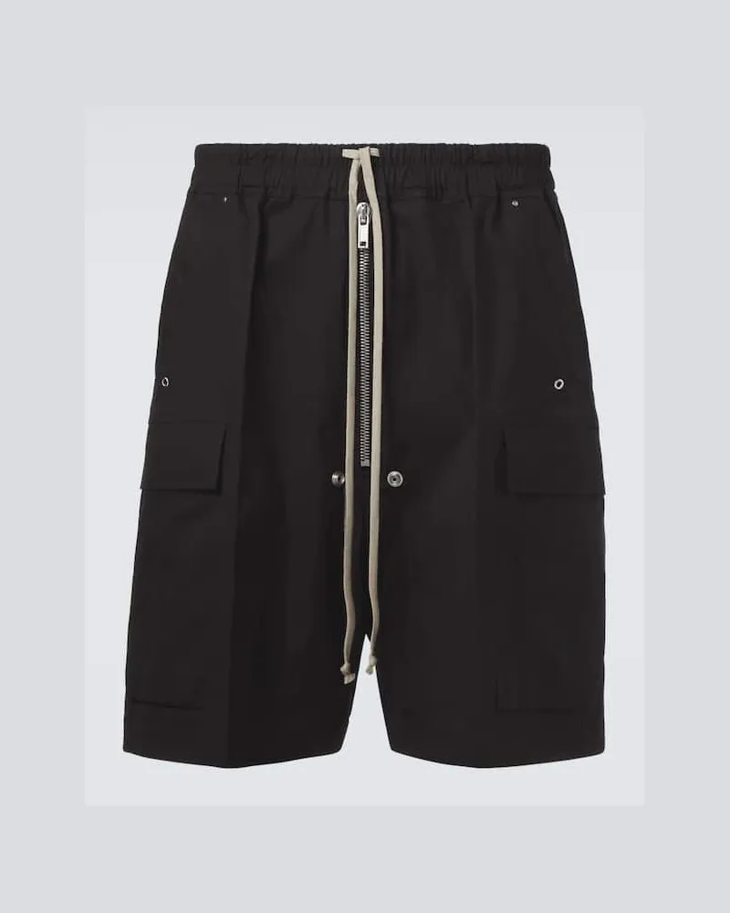 Rick Owens Shorts aus Popeline Schwarz