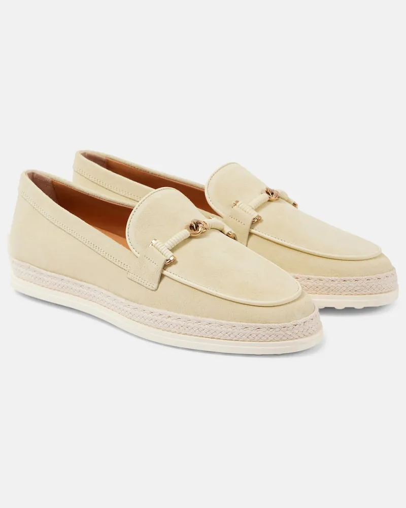 TOD'S Mokassins T Ring aus Veloursleder Gelb