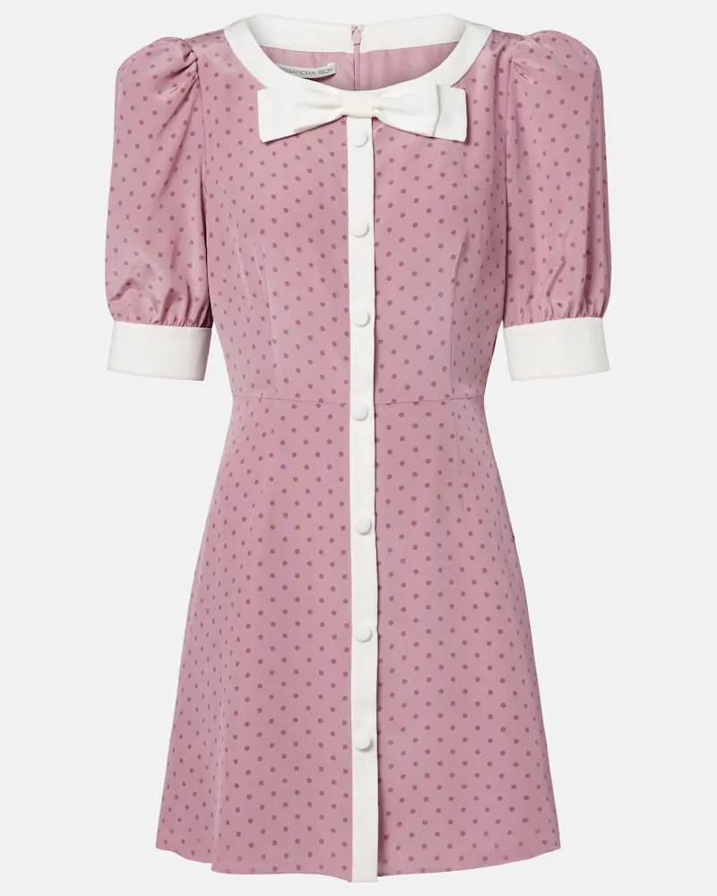 Alessandra Rich Minikleid aus Seide Rosa