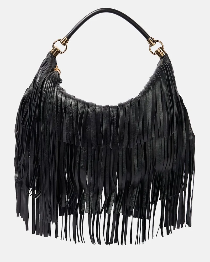Chloé Chloé Schultertasche Foulard aus Leder Schwarz