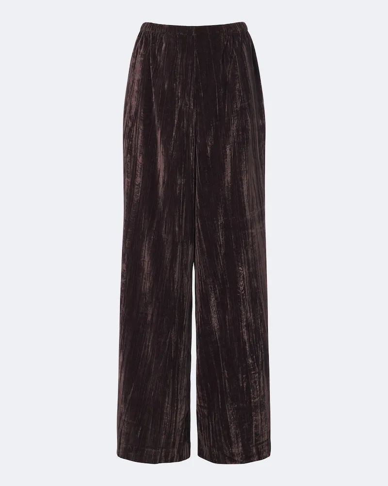 Proenza Schouler White Label Weite Hose Meadow aus Samt Braun