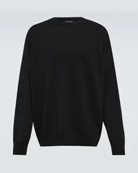 Balenciaga Bestickter Pullover aus Kaschmir Schwarz