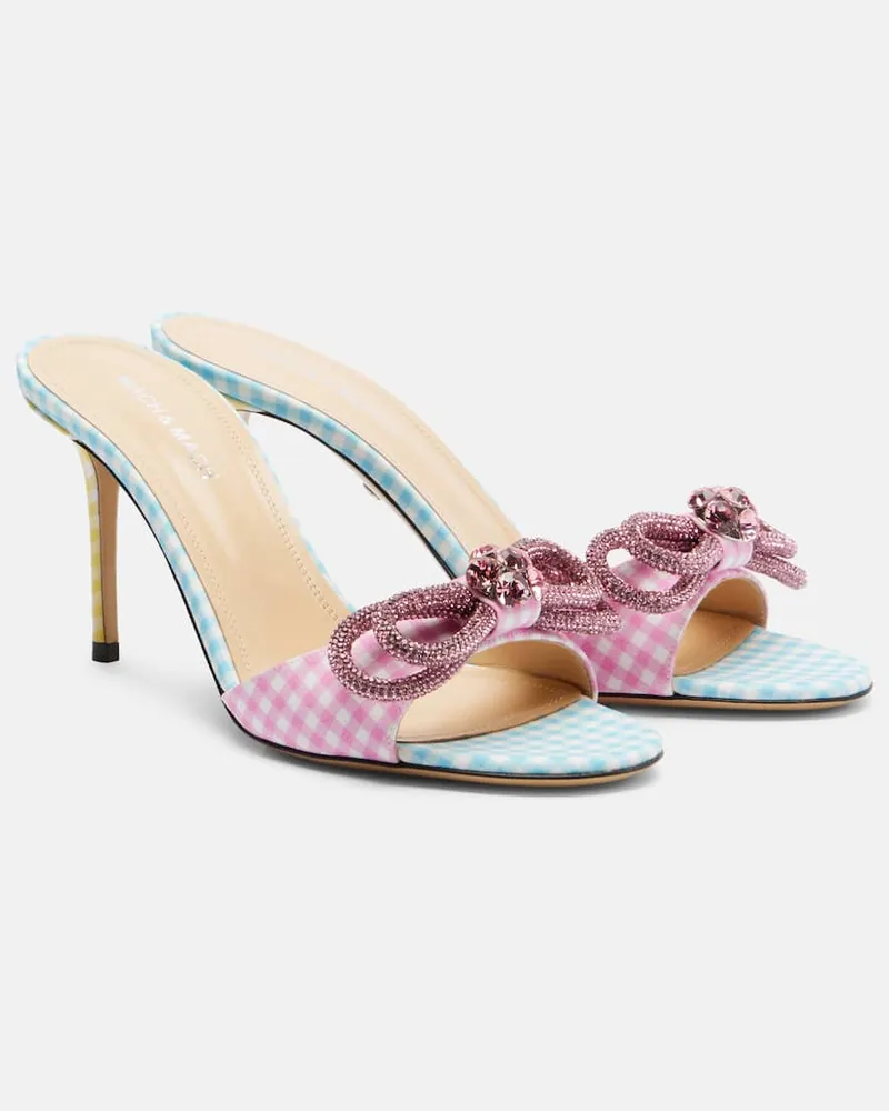 Mach & Mach Pantoletten Double Bow 85 Multicolor