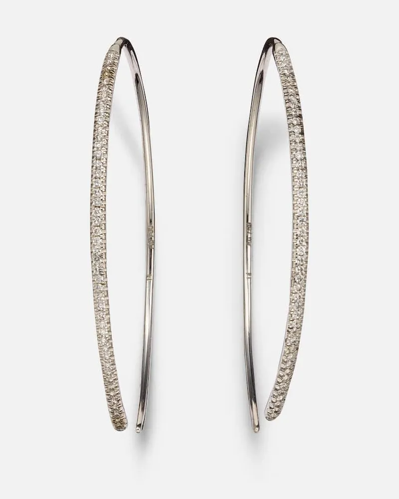 Ileana Makri Ohrringe Eye aus 18ktÂ WeiÃgold mit Diamanten Silber