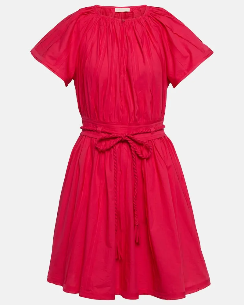 Ulla Johnson Minikleid Jessa aus Baumwollpopeline Rosa