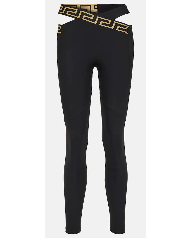 Versace Leggings Greca Schwarz