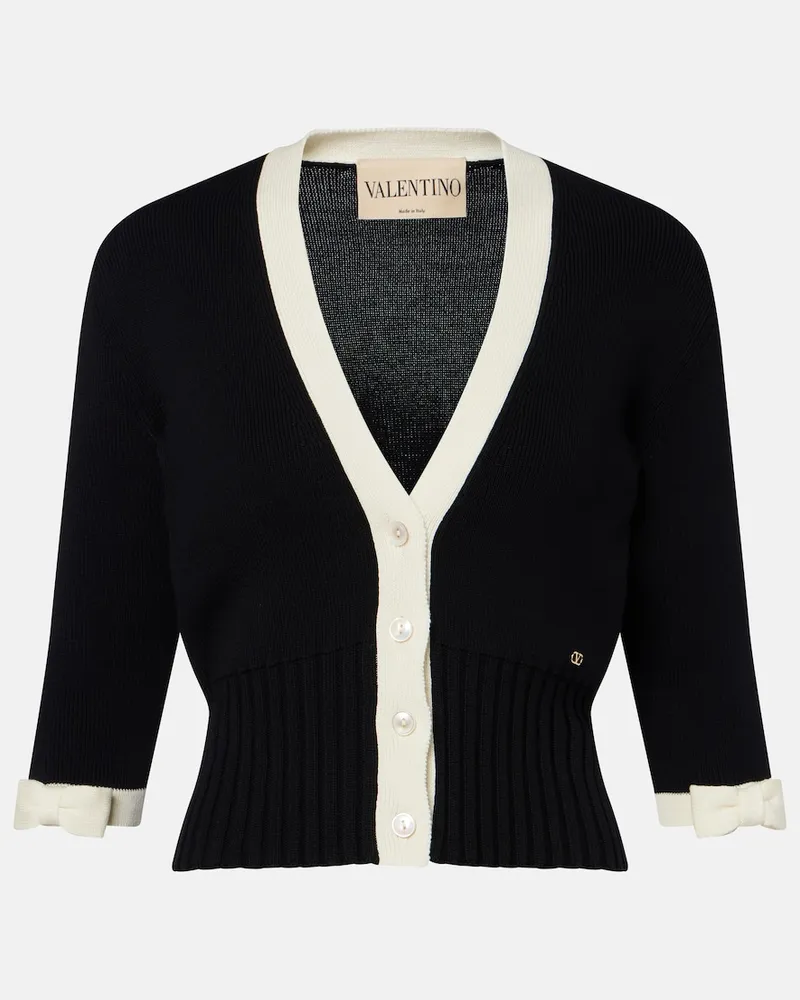 Valentino Garavani Cardigan aus Baumwolle Schwarz