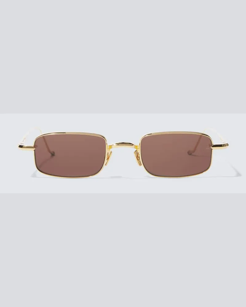 Jacques Marie Mage Eckige Sonnenbrille Dusk Rot
