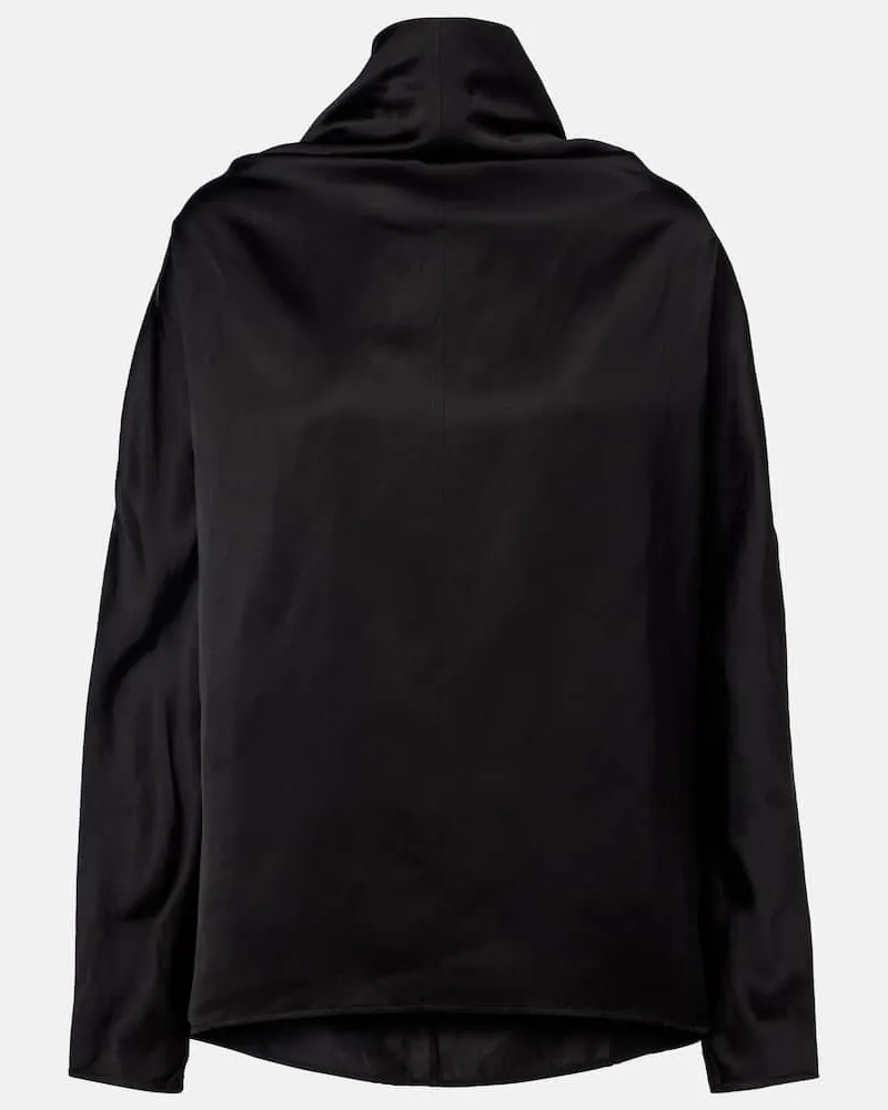 Totême Bluse aus Satin Schwarz