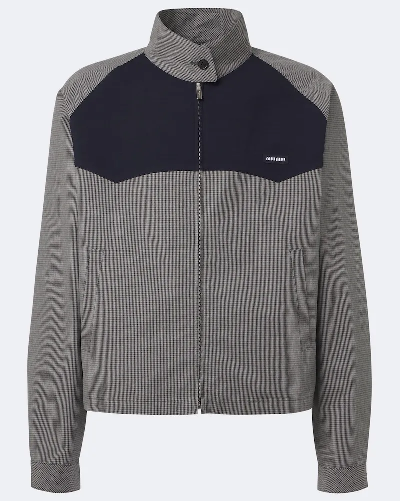 Miu Miu Jacke aus Baumwolle Grau