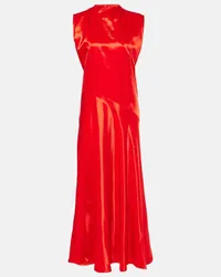 Jil Sander Midikleid aus Satin Rot