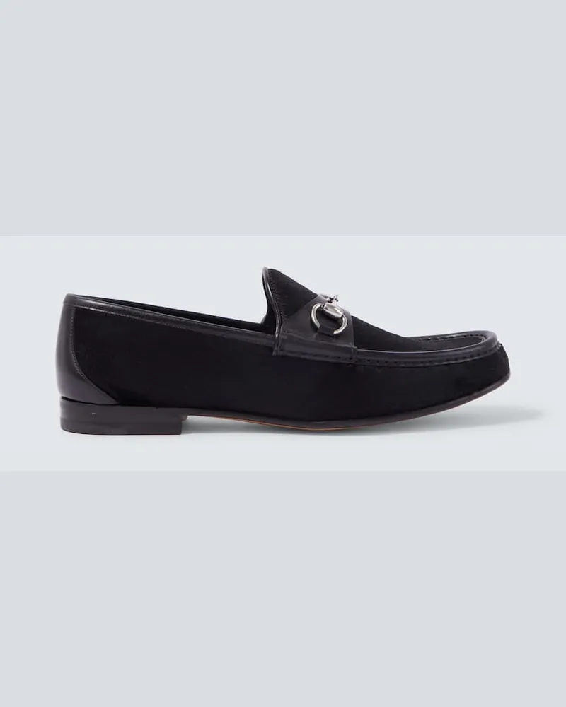 Gucci Loafers Horsebit aus Kalbshaar Schwarz