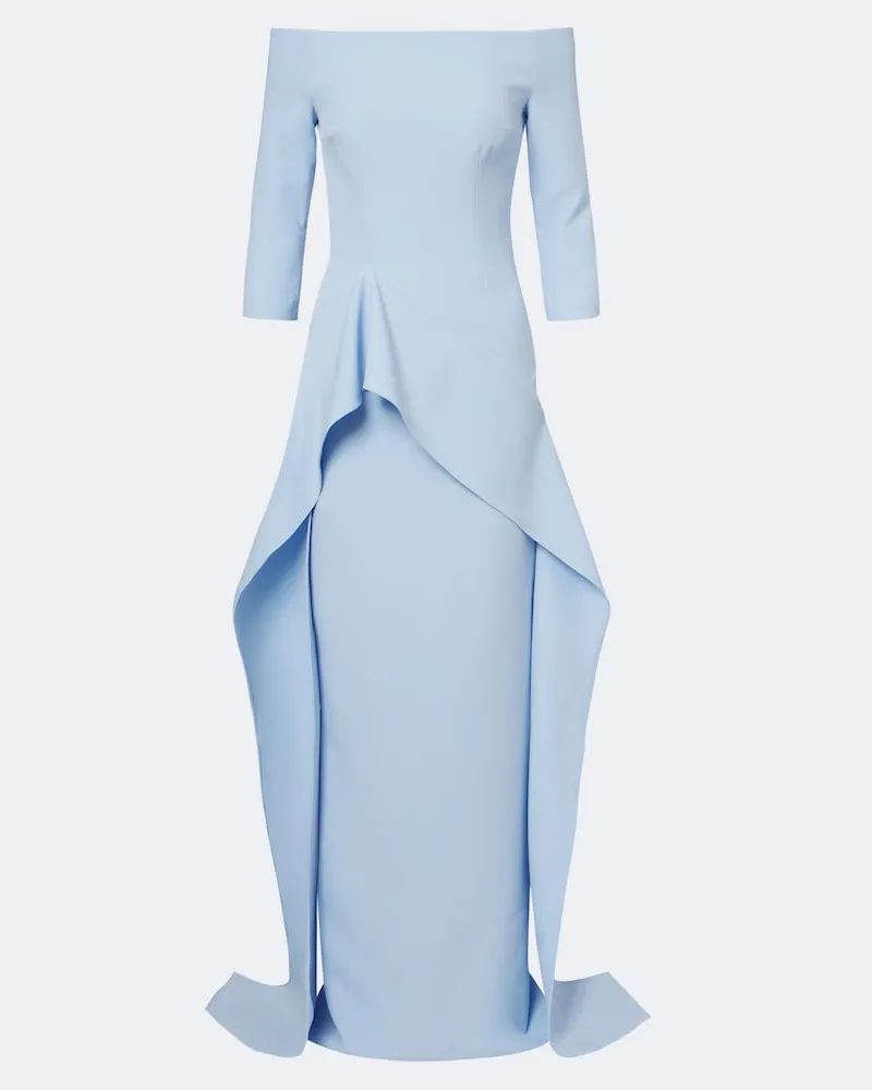 Safiyaa Robe Zetta aus Crêpe Blau